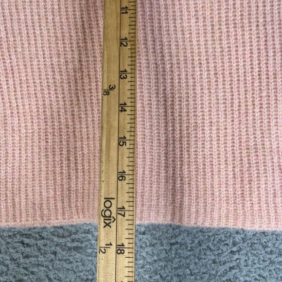 Aerie Sweater Women XS Peach  Button Crop  Solid V Neck Short Sleeve Ribbed - Picture 7 of 9